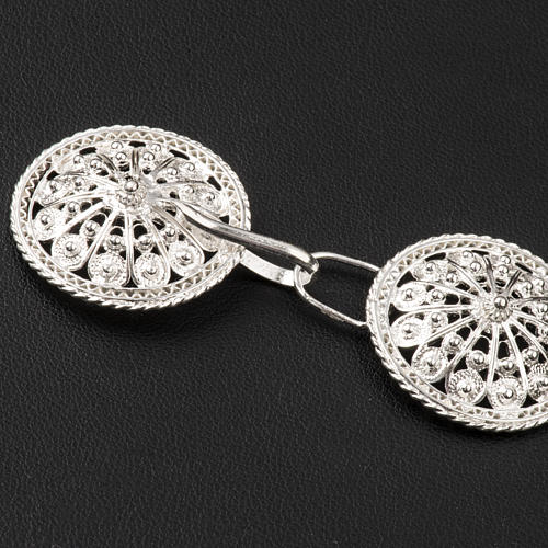 Cope Clasp in silver 800 filigree, round shaped 3