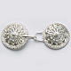 Cope Clasp in silver 800 filigree, round shaped s1