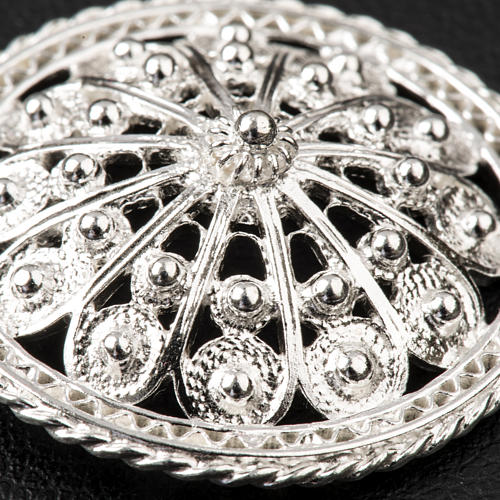 Cope Clasp in silver 800 filigree, round shaped 4