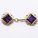 Cope Clasp in golden silver 800 filigree with Amethyst s1