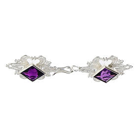 Cope Clasp in silver 800 filigree with Amethyst stone