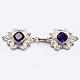 Cope Clasp in silver 800 filigree with Amethyst stone s1