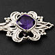 Cope Clasp in silver 800 filigree with Amethyst stone s2