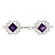 Cope Clasp in silver 800 filigree with Amethyst stone s1