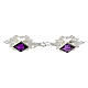 Cope Clasp in silver 800 filigree with Amethyst stone s2