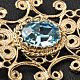 Cope Clasp in silver 800 filigree with blue stone s4