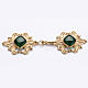 Cope Clasp in golden silver 800 filigree with green Agate s1