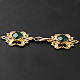 Cope Clasp in golden silver 800 filigree with green Agate s4