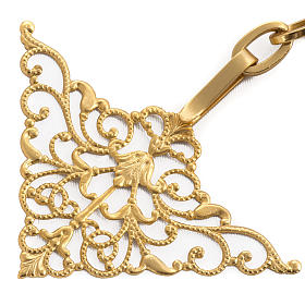 Chapes, Chasubles Romaines, Dalmatiques: Accroches de chape en laiton doré triangle