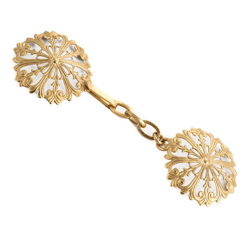 Cope clasp, round in gold-plated brass 1