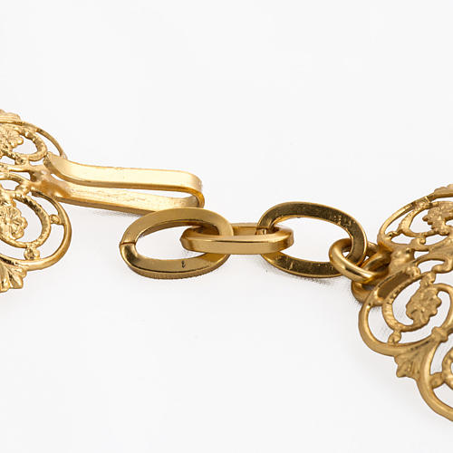 Cope clasp, gold-plated brass, round 3