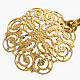 Cope clasp, gold-plated brass, round s2