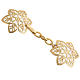 Cope clasp, gold-plated brass, hearts s1