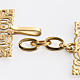 Cope clasp, gold-plated brass, square s3