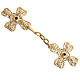Cope clasp, gold-plated brass, cross with stone s1
