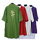 Dalmatic with embroidered ears of wheat and cross 100% polyester s2