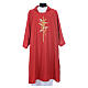Dalmatic with embroidered ears of wheat and cross 100% polyester s5