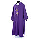 Dalmatic with embroidered ears of wheat and cross 100% polyester s10