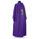 Dalmatic with embroidered ears of wheat and cross 100% polyester s11