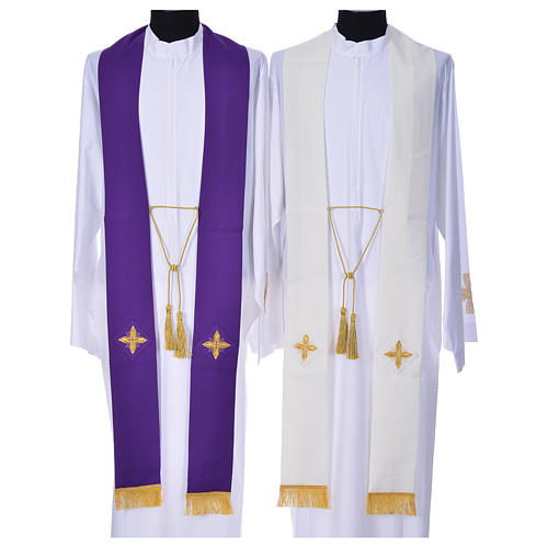 Cope in polyester with 6 crosses embroidery 11