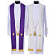 Cope in polyester with 6 crosses embroidery s11