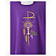 Dalmatic with embroidered Chi-Rho chalice host 100% polyester s18