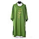 Dalmatic with embroidered Chi-Rho chalice host 100% polyester s6
