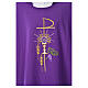 Dalmatic with embroidered Chi-Rho chalice host 100% polyester s9