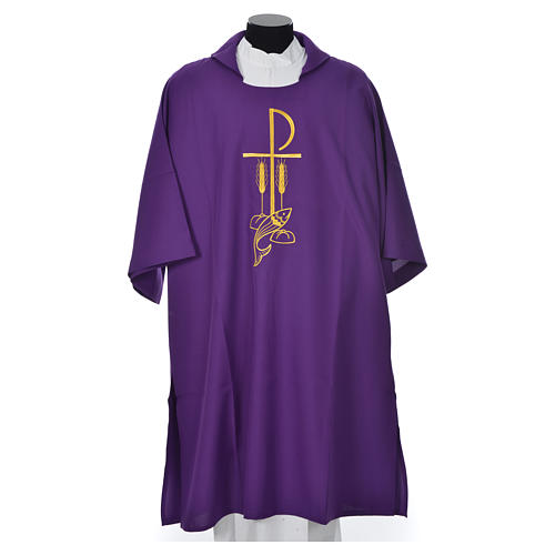 Deacon Dalmatic with embroidered loaves and fishes 100% polyester 6