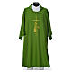 Dalmatic 100% polyester with cross, ear of wheat and flame s3