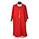 Dalmatic 100% polyester with cross, ear of wheat and flame s4