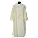 Dalmatic 100% polyester with cross, ear of wheat and flame s5
