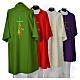 Eucharistic Dalmatic with cross, ear of wheat and flame 100% polyester s2