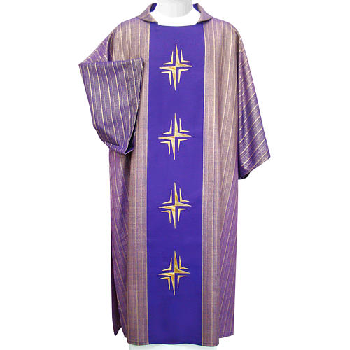 Deacon Dalmatic 100% pure Tasmanian wool with twisted yarn, cross 1