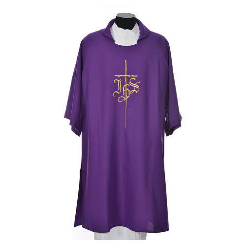 Dalmatic 100% polyester with cross and IHS symbol 3