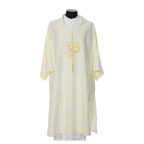 Dalmatic 100% polyester with cross and IHS symbol 4