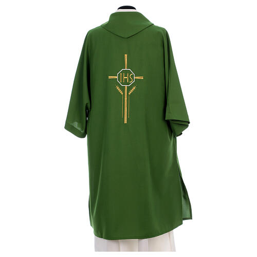Dalmatic 100% polyester with cross, ear of wheat, IHS 9