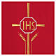Dalmatique croix stylisée épis IHS 100% polyester s2