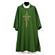 Eucharistic Dalmatic 100% polyester with cross, ear of wheat, IHS s3
