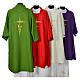 Dalmatic 100% polyester stylised cross, ear of wheat s2