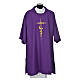 Dalmatic 100% polyester stylised cross, ear of wheat s3
