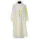 Dalmatic 100% polyester stylised cross, ear of wheat s4