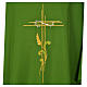 Dalmatic 100% polyester stylised cross, ear of wheat s7