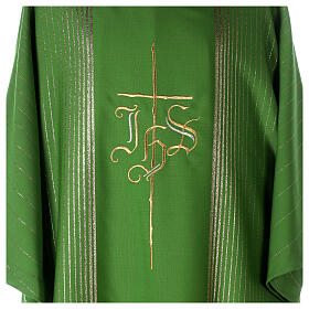 Dalmatic in virgin wool with twisted thread, IHS