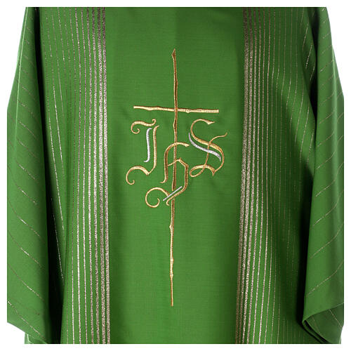Dalmatic in virgin wool with twisted thread, IHS 2