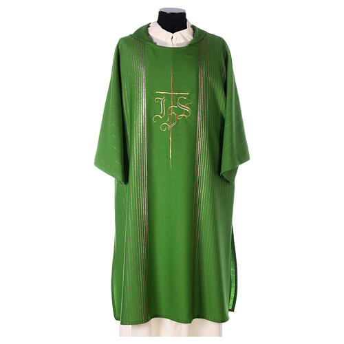 Dalmatic in virgin wool with twisted thread, IHS 3