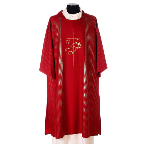 Dalmatic in virgin wool with twisted thread, IHS 4