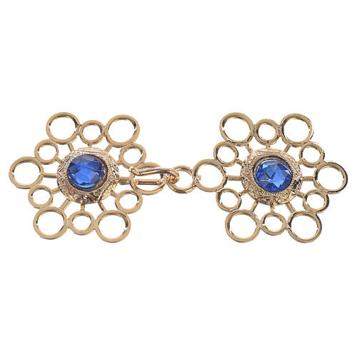 Cope clasp, golden star with blue stones 1