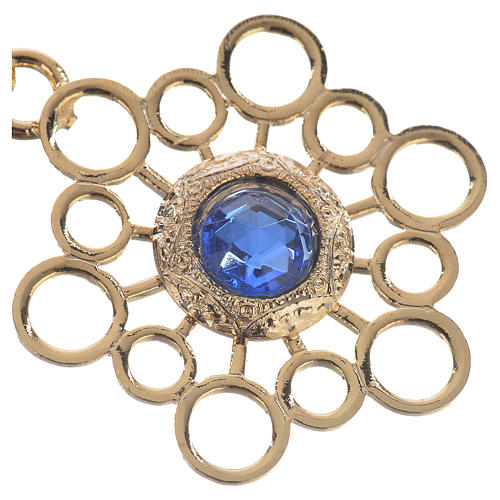 Cope clasp, golden star with blue stones 2