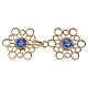 Cope clasp, golden star with blue stones s1